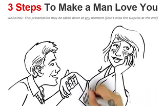 Illustration for article titled 'Unappreciated, Ignored or Shut Out By A Man'? Behold '3 Steps To Make A Man Love You.'